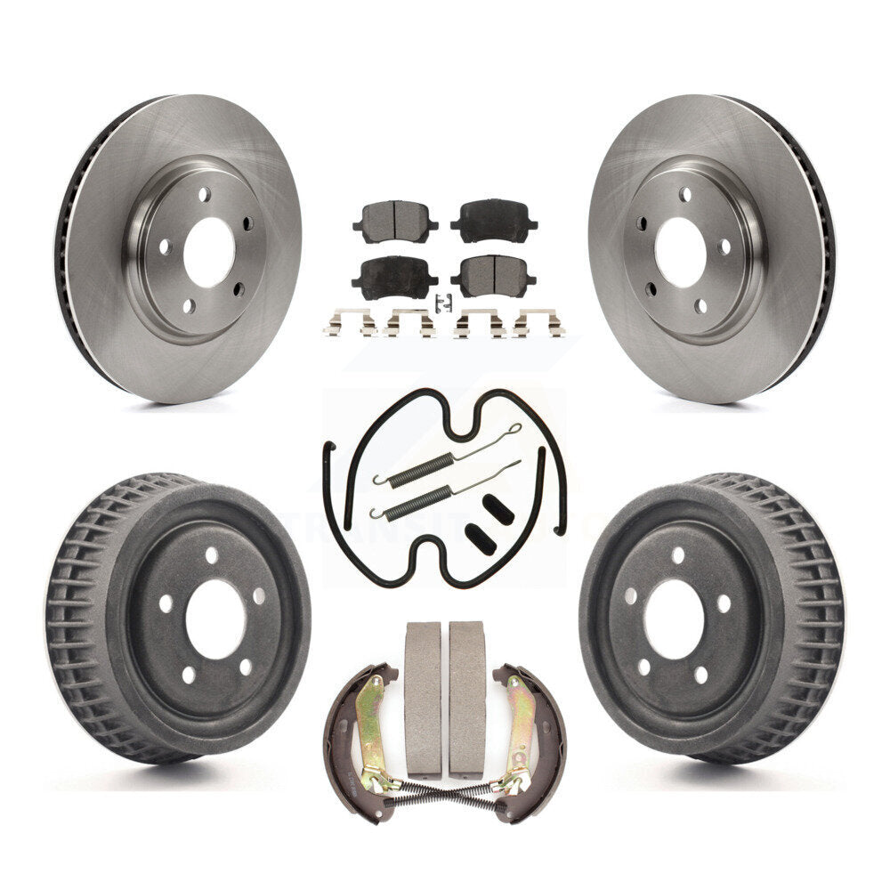 Front Rear Disc Brake Rotors Semi-Metallic Pads And Drum Kit (7Pc) For Chevrolet Malibu K8F-103846