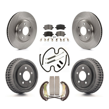 Front Rear Disc Brake Rotors Semi-Metallic Pads And Drum Kit (7Pc) For Chevrolet Malibu K8F-103846
