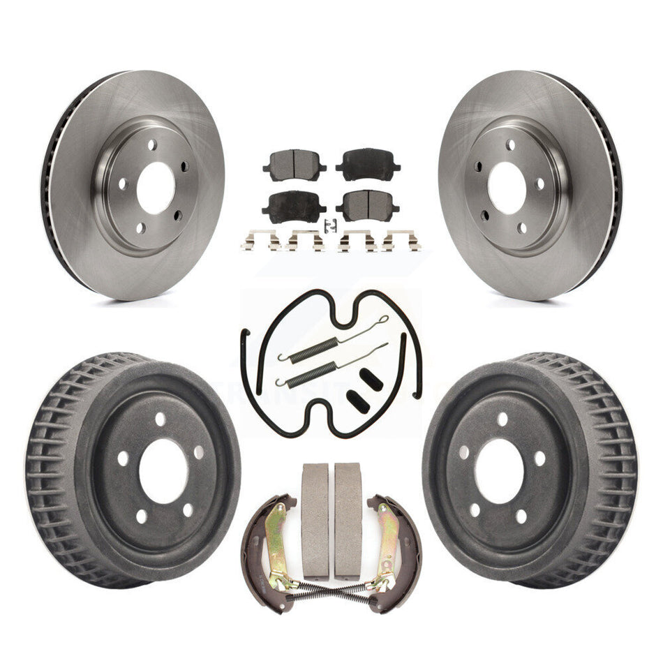 Front Rear Disc Brake Rotors Semi-Metallic Pads And Drum Kit (7Pc) For Chevrolet Malibu K8F-103846