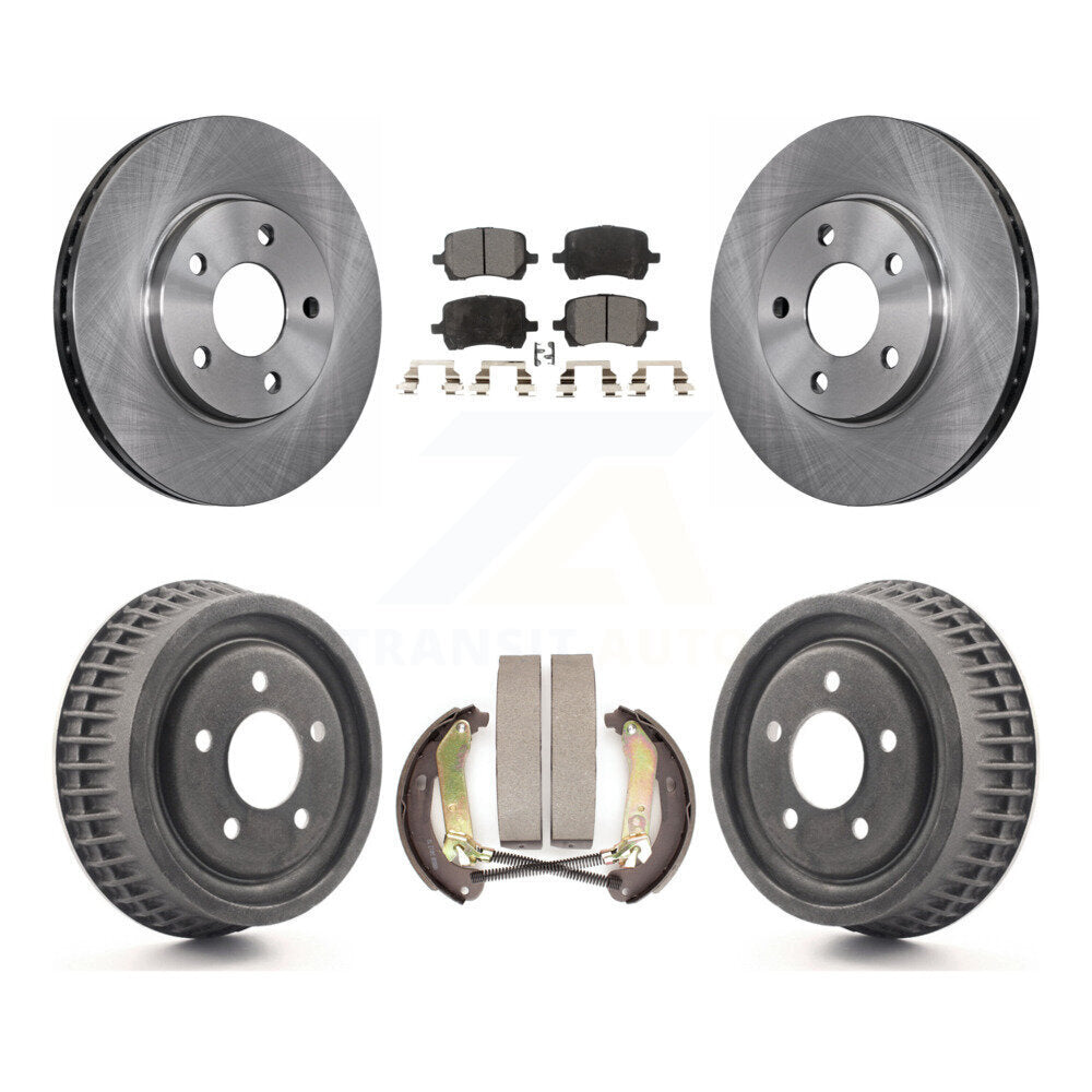 Front Rear Brake Rotor Semi-Metallic Pad & Drum Kit For Chevrolet Malibu Disc rear brakes K8F-103847