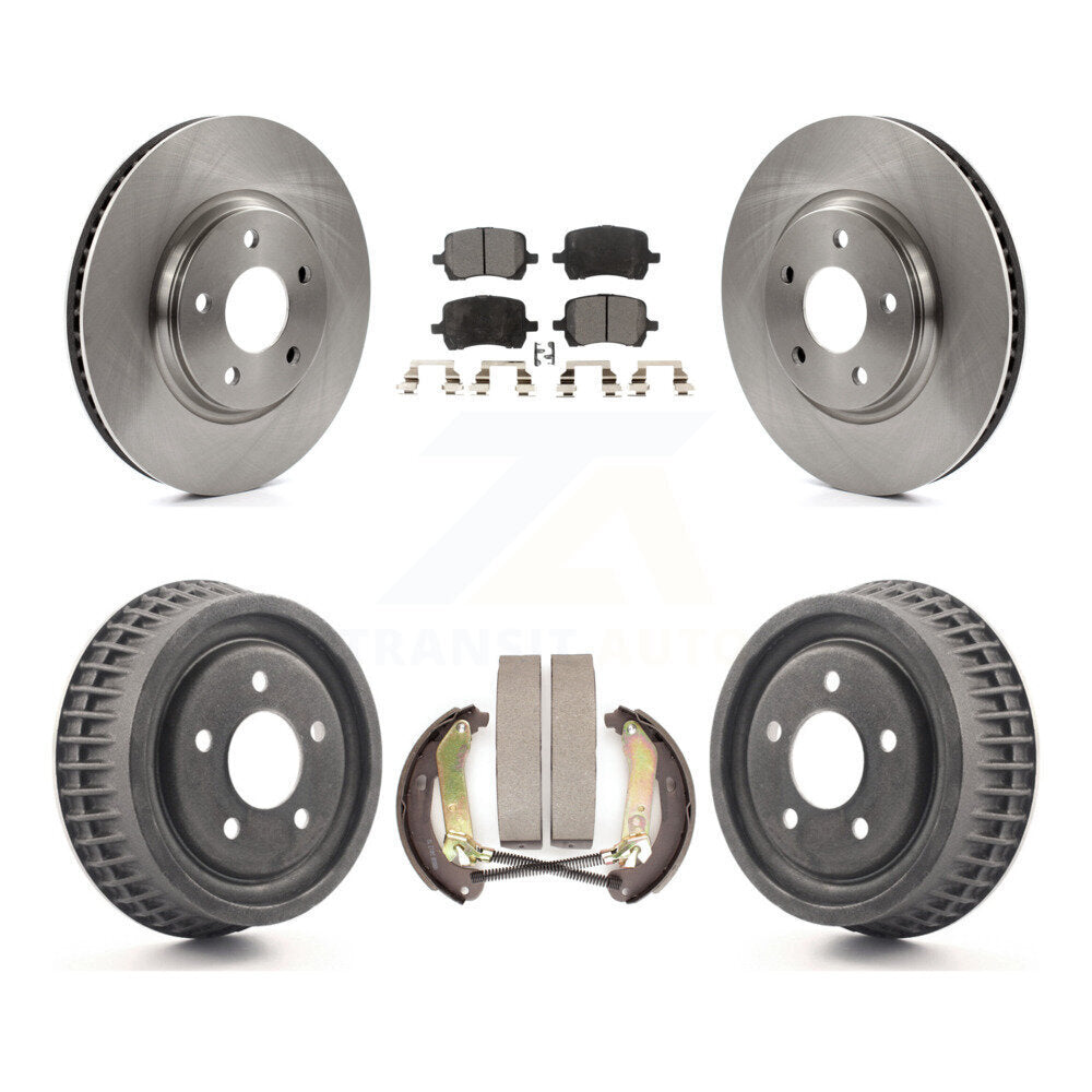 Front Rear Brake Rotor Semi-Metallic Pad & Drum Kit For Chevrolet Malibu Disc rear brakes K8F-103848