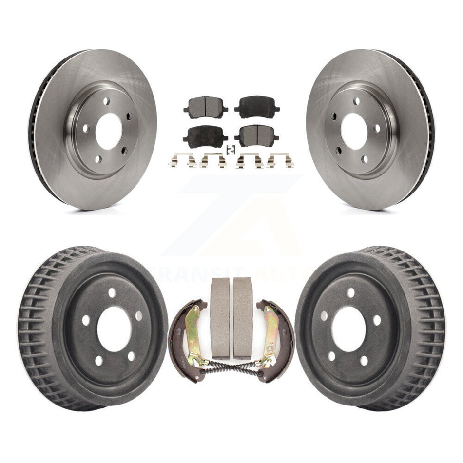 Front Rear Brake Rotor Semi-Metallic Pad & Drum Kit For Chevrolet Malibu Disc rear brakes K8F-103848