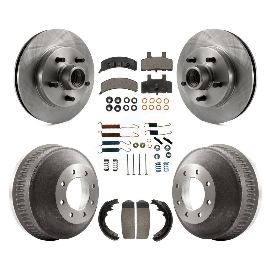 Front Rear Brake Rotors Semi-Metallic Pad Drum Kit (7Pc) For C1500 Suburban Chevrolet GMC K8F-103853