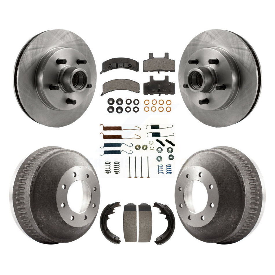 Front Rear Brake Rotors Semi-Metallic Pad Drum Kit (7Pc) For C1500 Suburban Chevrolet GMC K8F-103853