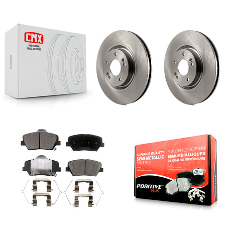 Front Disc Brake Rotors And Semi-Metallic Pads Kit For 2019-2022 Hyundai Nexo K8F-103861