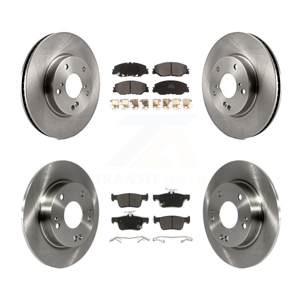 Front Rear Disc Brake Rotors And Semi-Metallic Pads Kit For Honda Civic K8F-103863