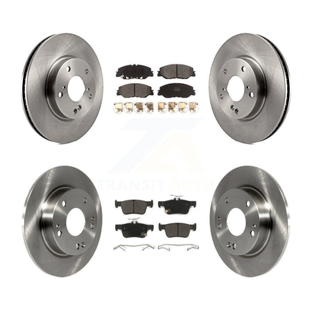 Front Rear Disc Brake Rotors And Semi-Metallic Pads Kit For Honda Civic K8F-103863