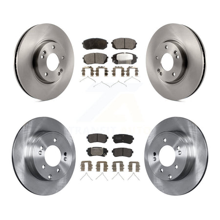 Front Rear Brake Rotor Semi-Metallic Pad Kit For Hyundai Sonata With Manual Parking K8F-103865
