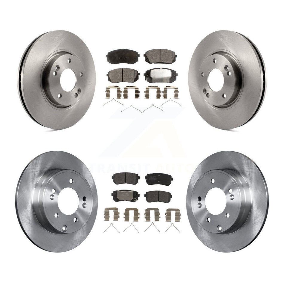 Front Rear Brake Rotor Semi-Metallic Pad Kit For Hyundai Sonata With Manual Parking K8F-103865