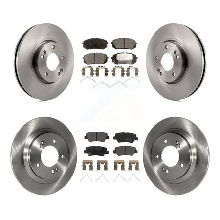 Front Rear Disc Brake Rotors And Semi-Metallic Pads Kit For Hyundai Sonata K8F-103866