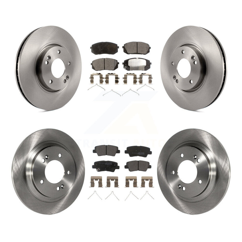 Front Rear Disc Brake Rotors And Semi-Metallic Pads Kit For Hyundai Sonata K8F-103866