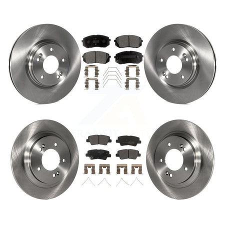 Front Rear Disc Brake Rotors And Semi-Metallic Pads Kit For Hyundai Elantra GT Kia Forte5 K8F-103867