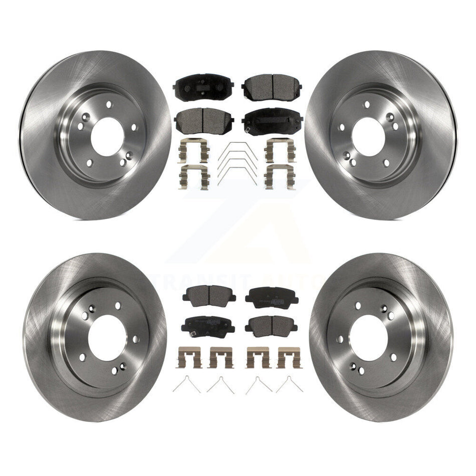 Front Rear Disc Brake Rotors And Semi-Metallic Pads Kit For Hyundai Elantra GT Kia Forte5 K8F-103867