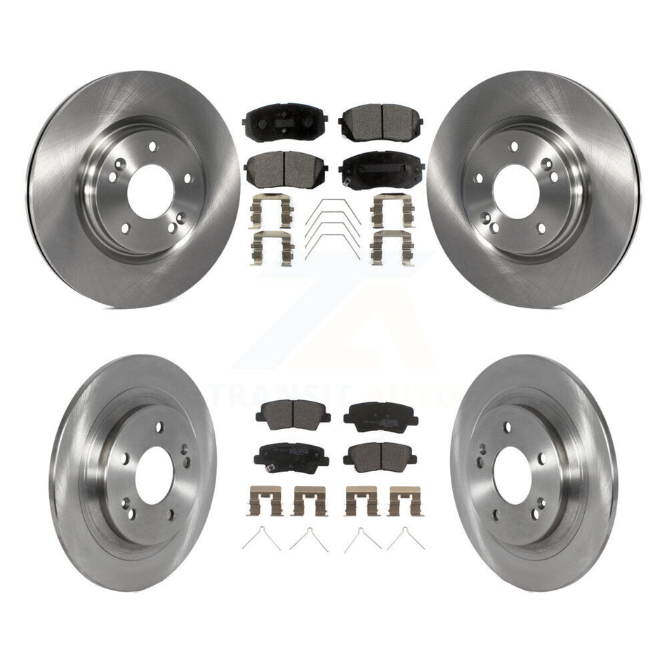 Front Rear Brake Rotor Semi-Metallic Pad Kit For Hyundai Kona With Electric Parking K8F-103875