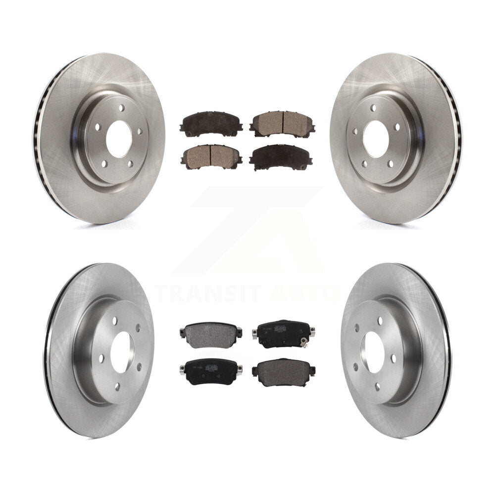 Front Rear Brake Rotor Semi-Metallic Pad Kit For Nissan Rogue With Electric Parking K8F-103884