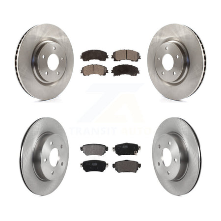 Front Rear Brake Rotor Semi-Metallic Pad Kit For Nissan Rogue With Electric Parking K8F-103884