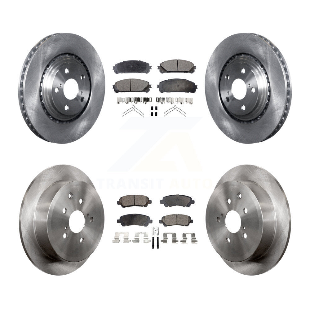 Front Rear Disc Brake Rotors And Semi-Metallic Pads Kit For Toyota Highlander K8F-103885