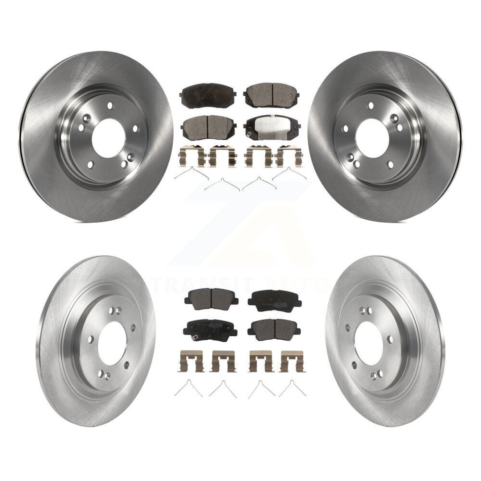 Front Rear Disc Brake Rotor & Semi-Metallic Pad Kit For Hyundai Kona Electric Kia Niro EV K8F-103891