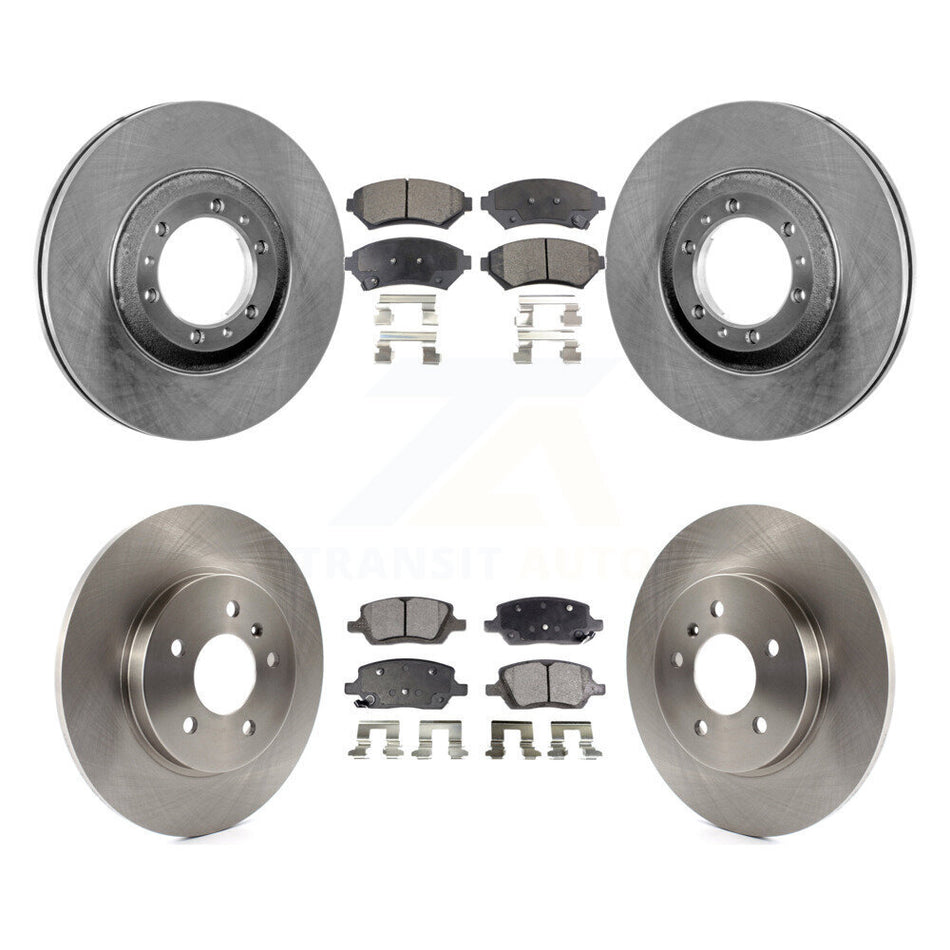 Front Rear Disc Brake Rotor & Semi-Metallic Pad Kit For 2005 Pontiac Montana SV6 with FWD K8F-103893