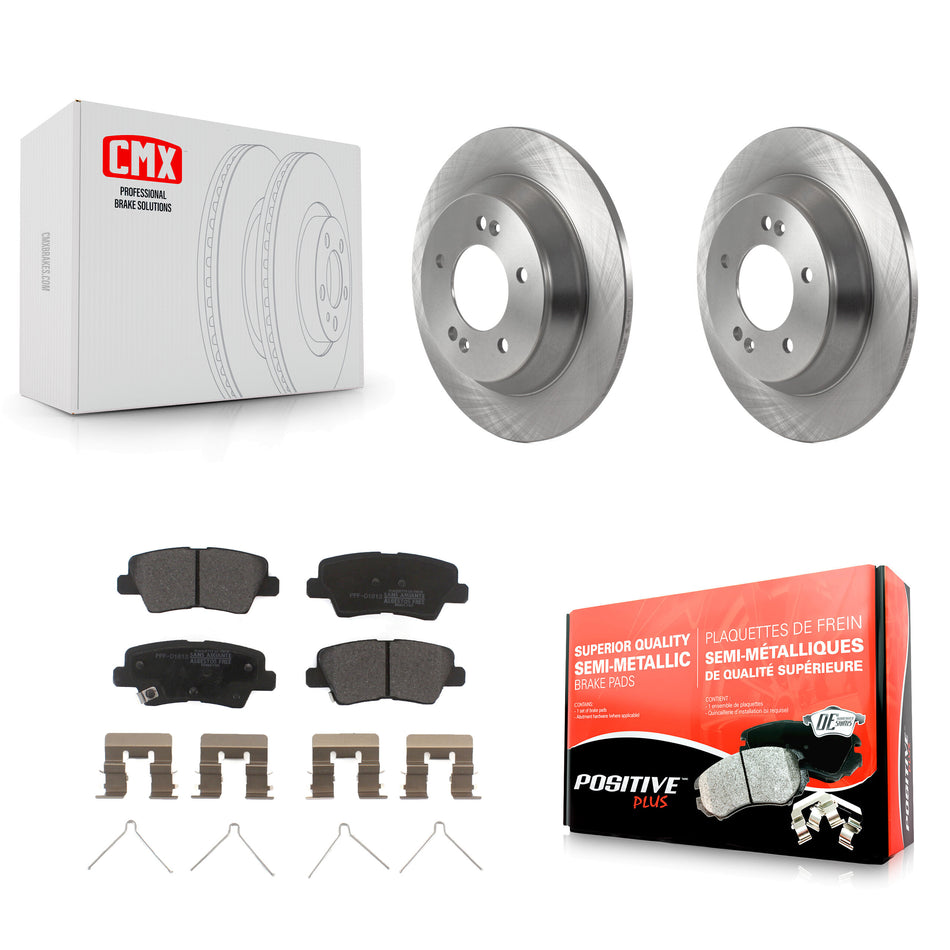 Rear Brake Rotor Semi-Metallic Pad Kit For 22-23 Hyundai Kona With Electric Parking K8F-103900