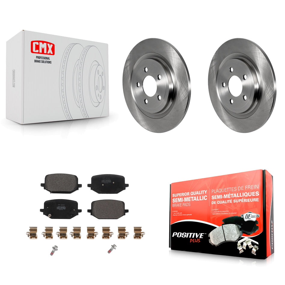 Rear Disc Brake Rotors And Semi-Metallic Pads Kit For 2022-2024 Ford Explorer 2.3L K8F-103902