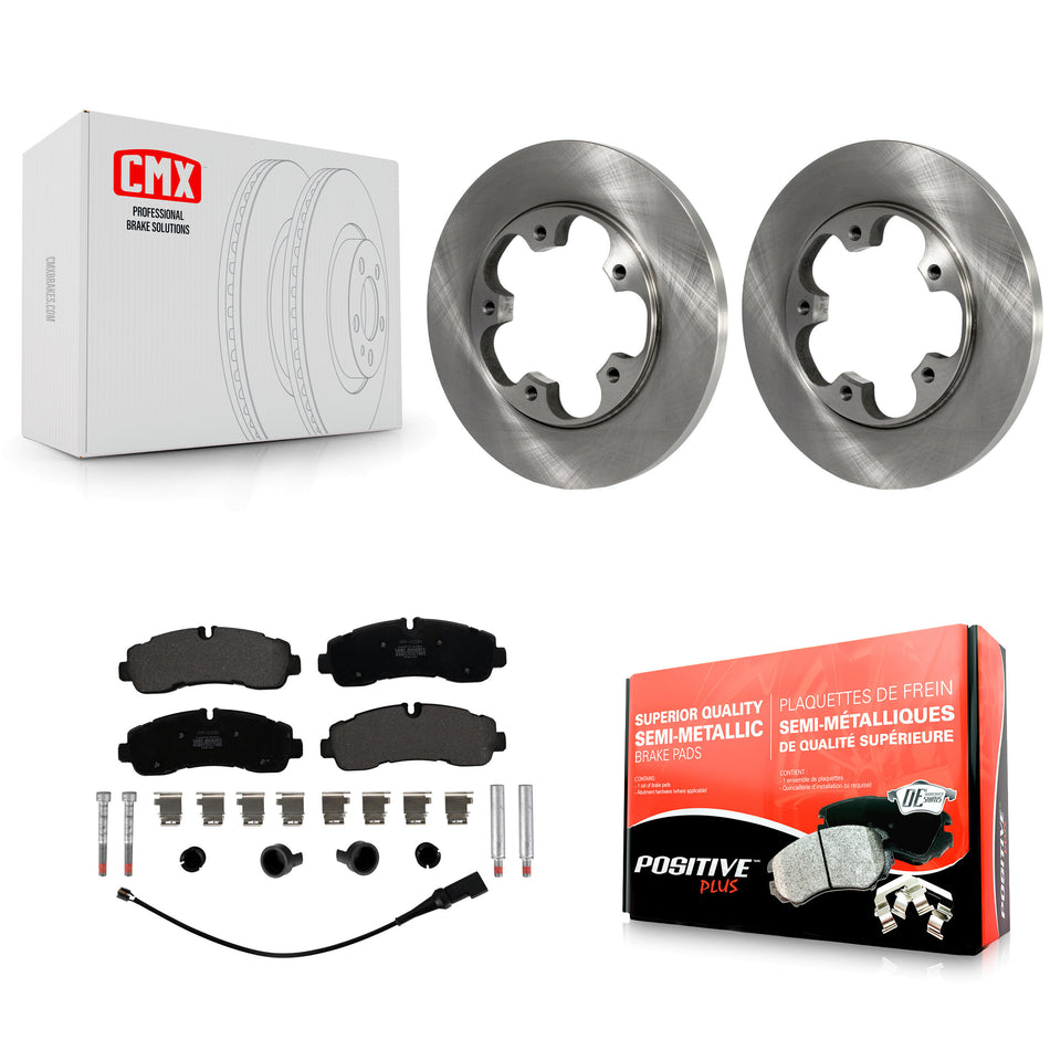 Rear Brake Rotor & Semi-Metallic Pad Kit For 20-21 Ford Transit-350 AWD With 5 Lug Wheels K8F-103907