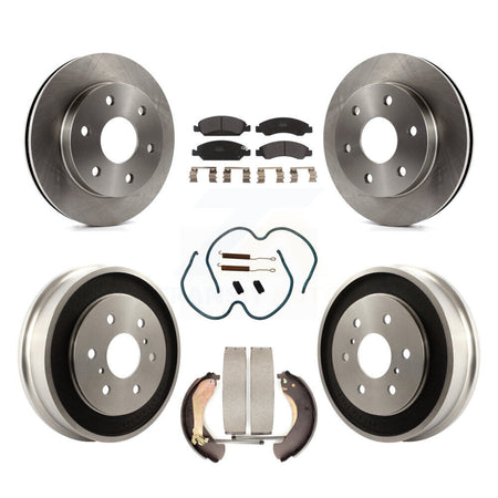 Front Rear Disc Brake Rotors Semi-Metallic Pads And Drum Kit (7Pc) For GMC Sierra 1500 K8F-103909