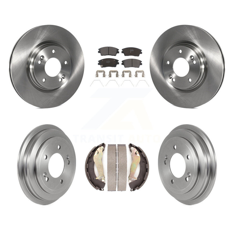 Front Rear Disc Brake Rotor Semi-Metallic Pad Drum Kit For 2017-2020 Hyundai Elantra 1.6L K8F-103910