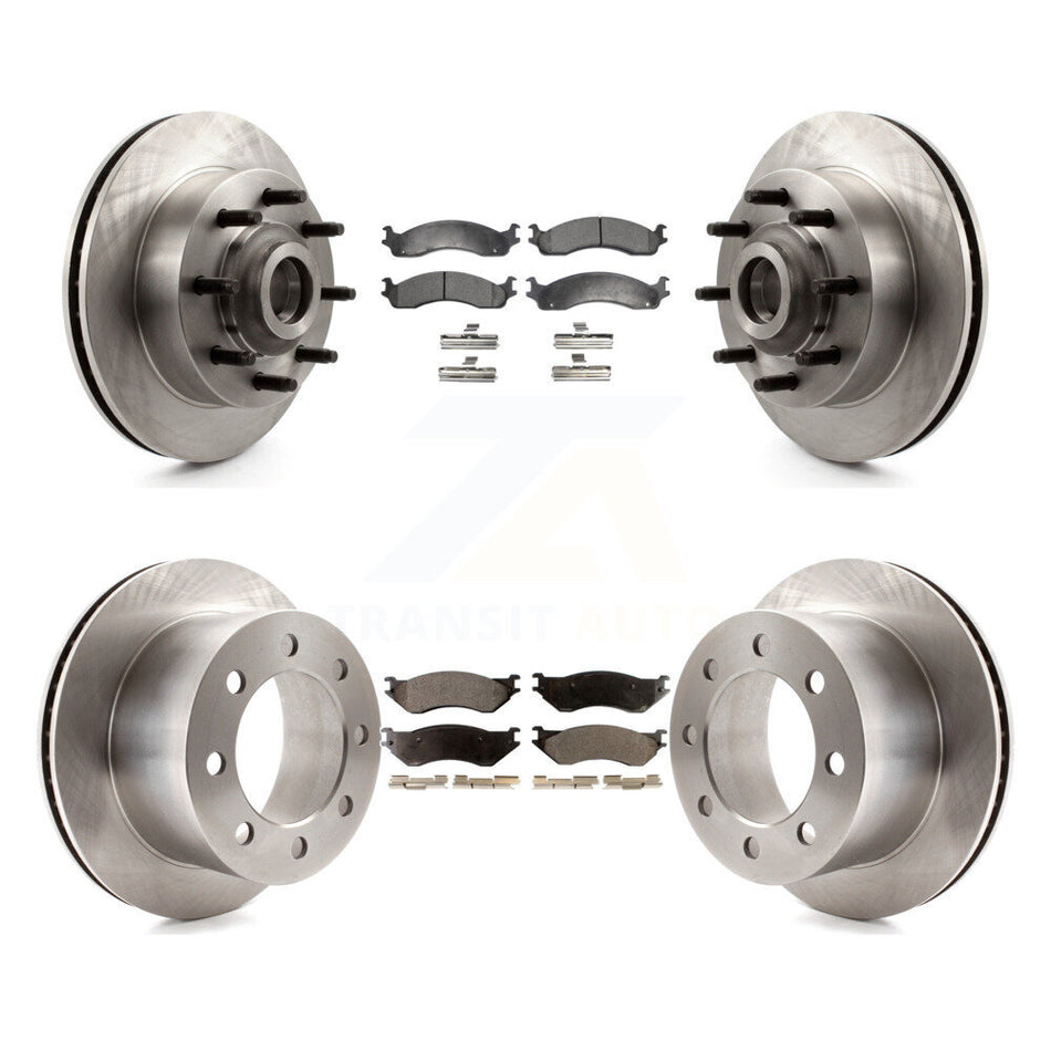 Front Rear Disc Brake Rotors And Semi-Metallic Pads Kit For 2001-2002 Dodge Ram 2500 K8F-103912