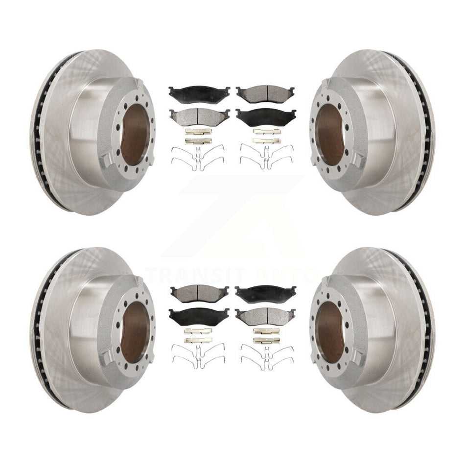 Front Rear Brake Rotor & Semi-Metallic Pad Kit For International TerraStar IC Corporation K8F-103930