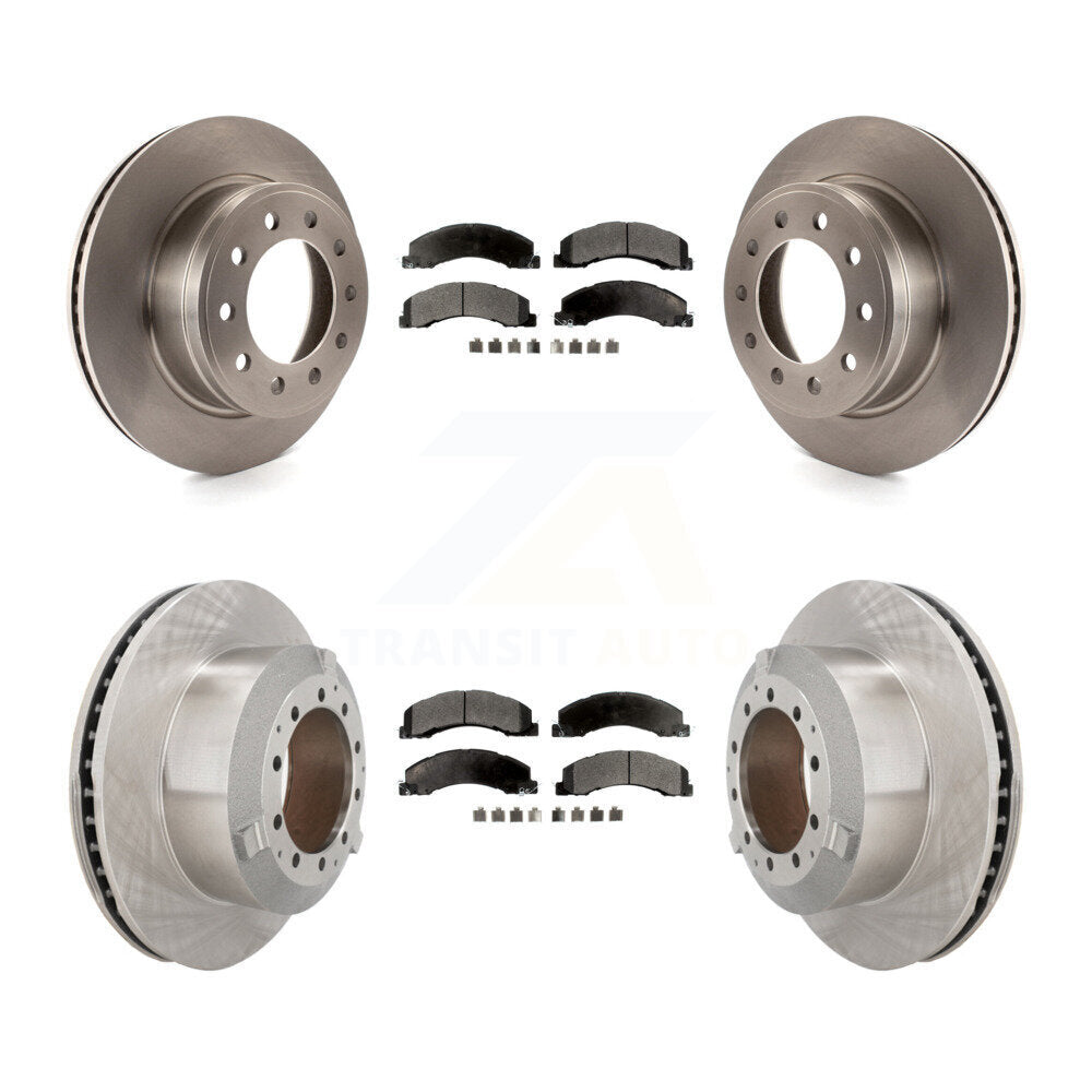Front Rear Brake Rotor Semi-Metallic Pad Kit For Ram Dodge Sterling Truck 4500 5500 45 55 K8F-103936