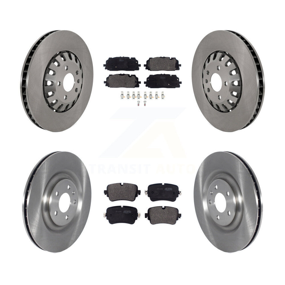 Front Rear Disc Brake Rotors And Semi-Metallic Pads Kit For 2019 Audi Q8 A8 Quattro K8F-103943