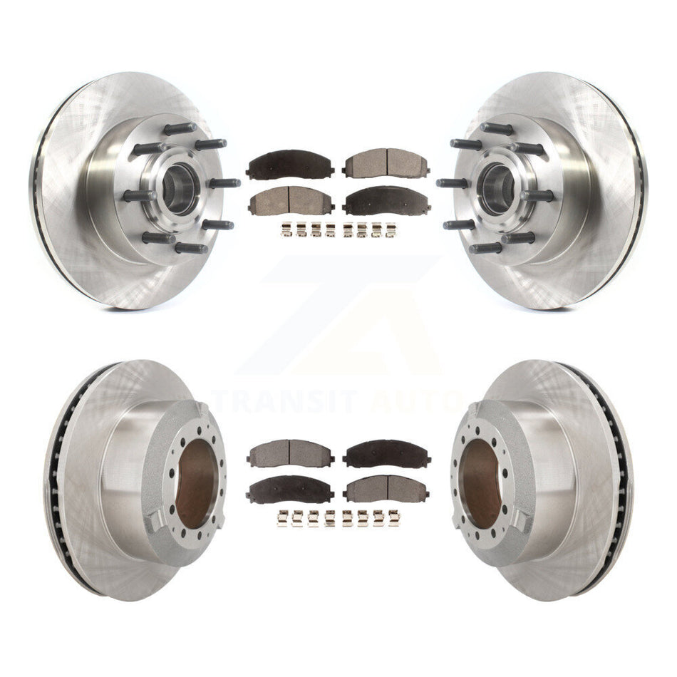 Front Rear Disc Brake Rotors And Semi-Metallic Pads Kit For Ford F-350 Super Duty K8F-103951