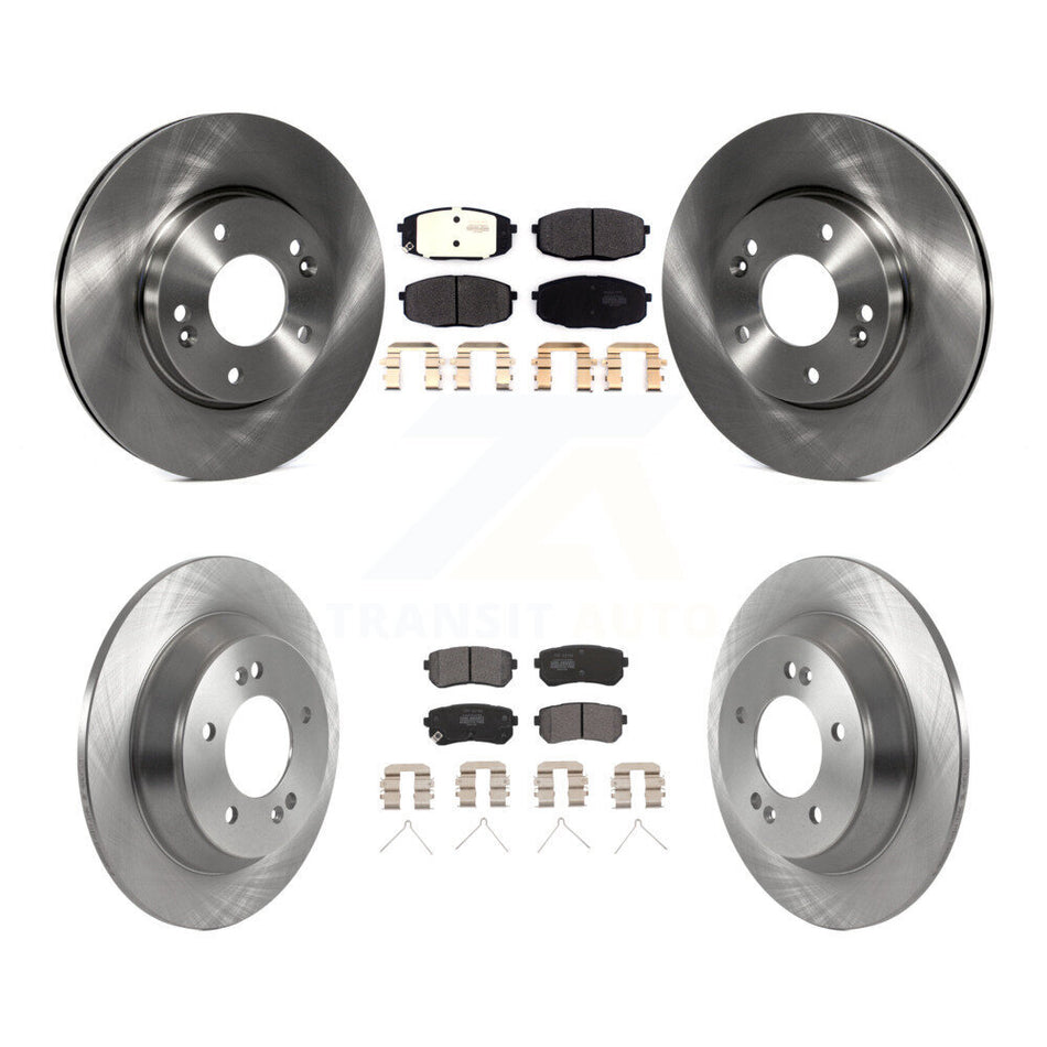 Front Rear Brake Rotor & Semi-Metallic Pad Kit For Hyundai Kona With Manual Parking K8F-103957