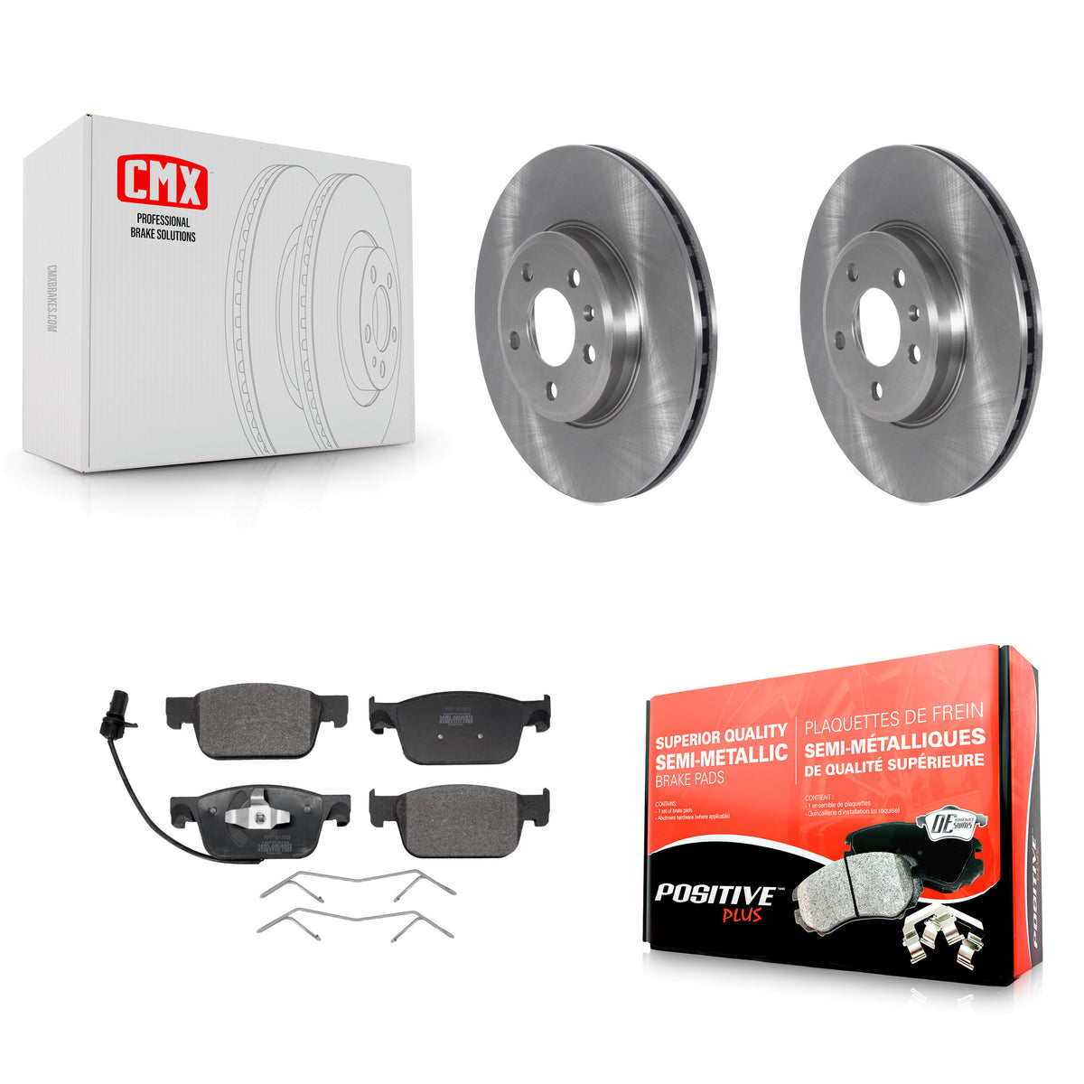 Front Disc Brake Rotors Semi-Metallic Pad Kit For Audi A4 With 314mm Diameter Rotor K8F-103961