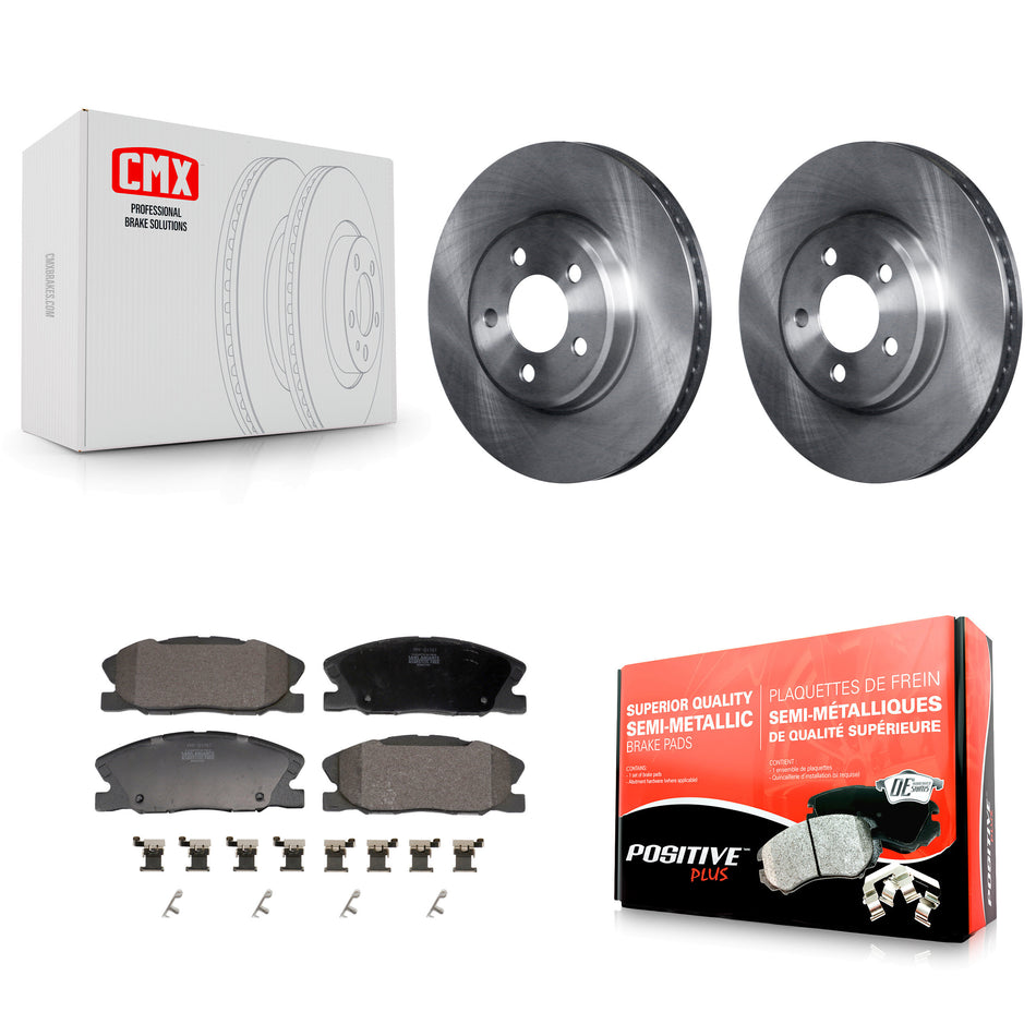 Front Brake Rotor Semi-Metallic Pad Kit For Dodge Charger With 370mm Diameter K8F-103965