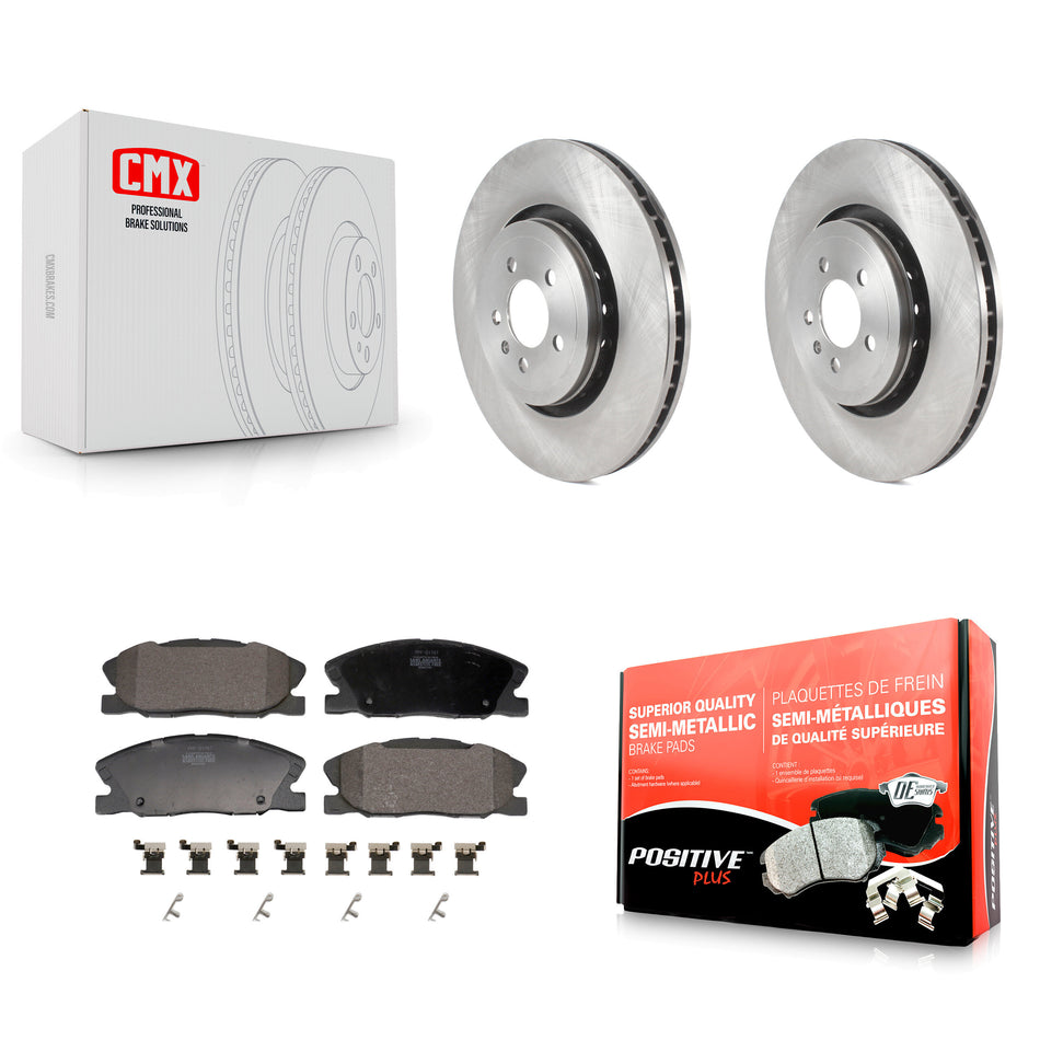 Front Brake Rotor Semi-Metallic Pad Kit For Dodge Charger With 370mm Diameter K8F-103966