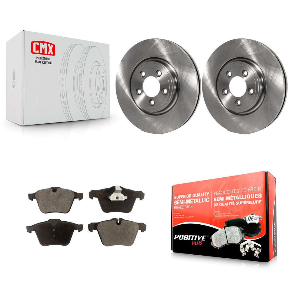 Front Brake Rotors Semi-Metallic Pad Kit For 10 Jaguar XF With 326mm Diameter Rotor K8F-103967