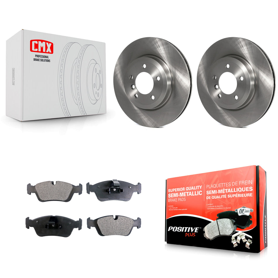 Front Disc Brake Rotor Semi-Metallic Pad Kit For BMW 320i With 325mm Diameter K8F-103971