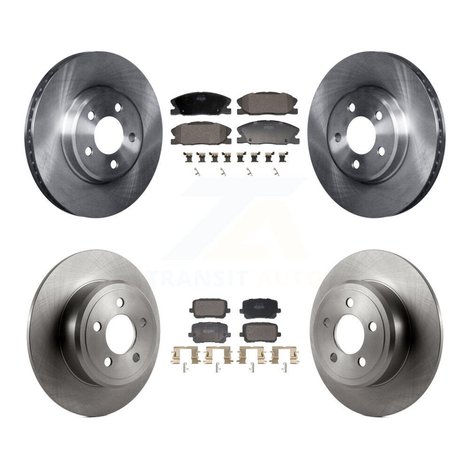 Front Rear Disc Brake Rotors & Semi-Metallic Pad Kit For 2014 Dodge Charger RWD with 3.6L K8F-103975