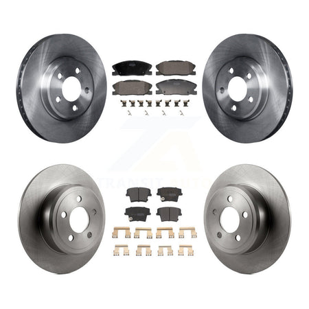 Front Rear Disc Brake Rotors & Semi-Metallic Pad Kit For 2014 Dodge Charger RWD with 3.6L K8F-103976