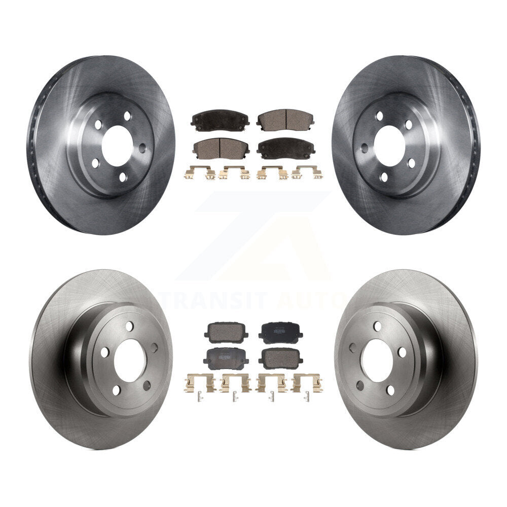 Front Rear Disc Brake Rotors & Semi-Metallic Pad Kit For 2014 Dodge Charger RWD with 3.6L K8F-103977