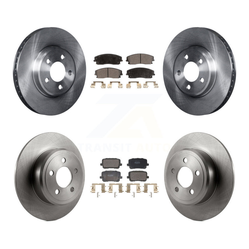 Front Rear Disc Brake Rotors & Semi-Metallic Pad Kit For 2014 Dodge Charger RWD with 3.6L K8F-103977