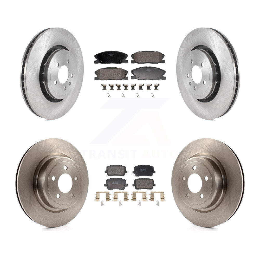 Front Rear Brake Rotor Semi-Metallic Pad Kit For 2020-2023 Dodge Charger Pursuit with RWD K8F-103978