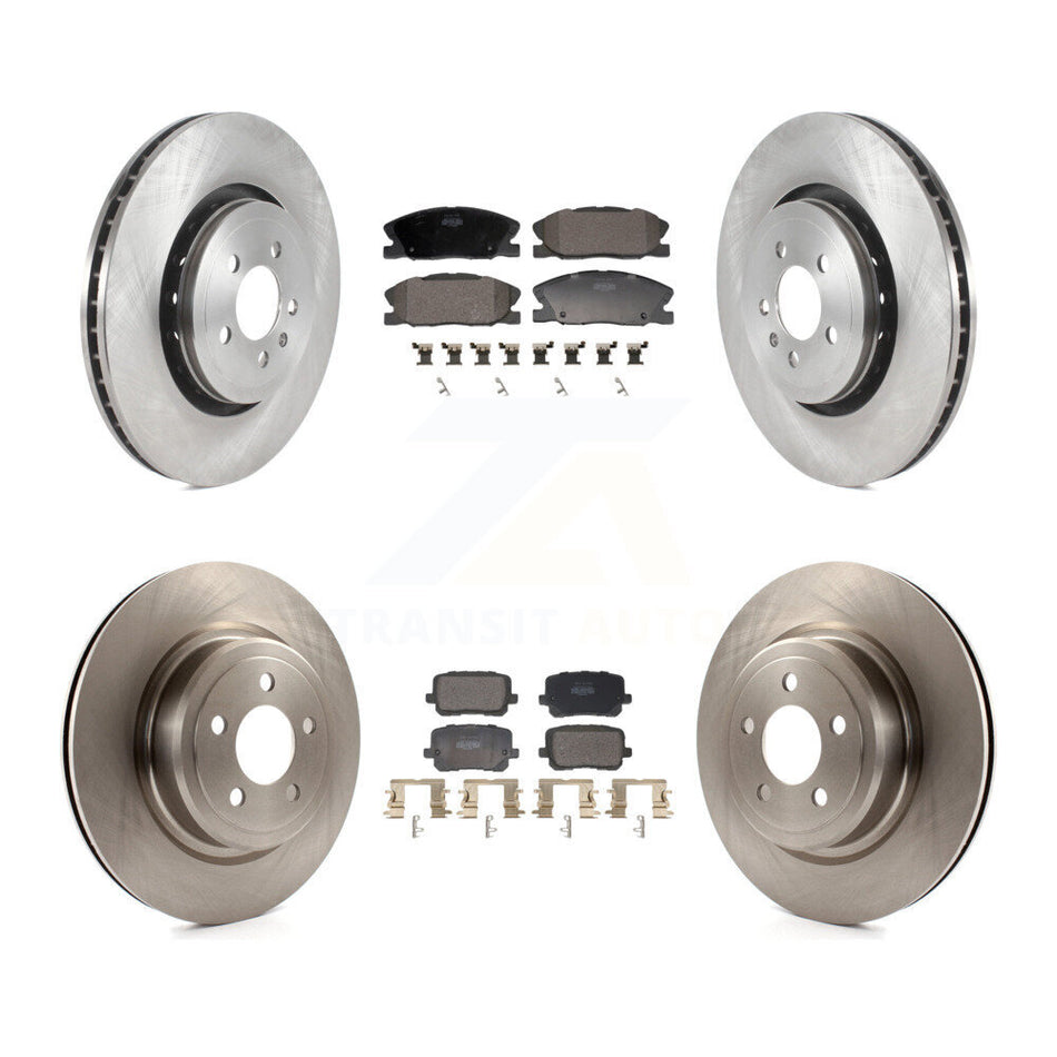 Front Rear Brake Rotor Semi-Metallic Pad Kit For 2020-2023 Dodge Charger Pursuit with RWD K8F-103978