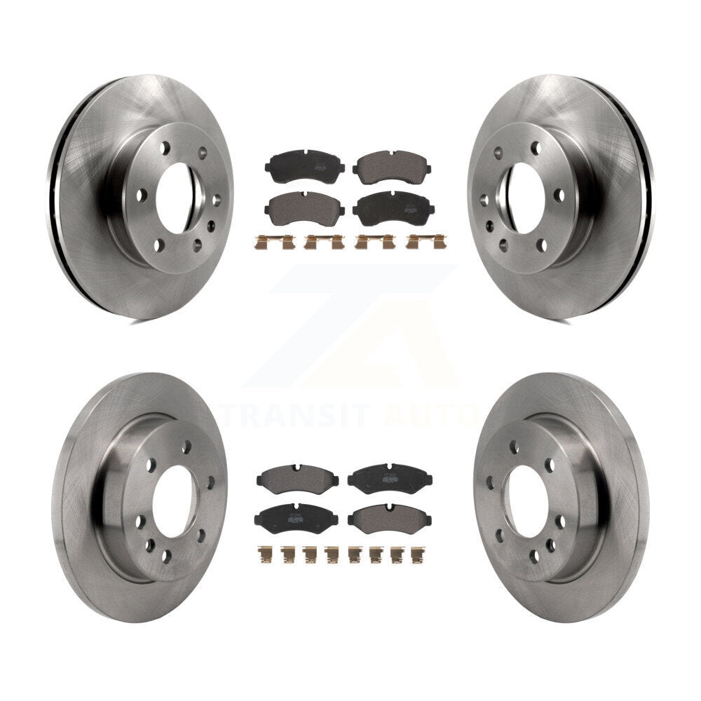 Front Rear Brake Rotors & Semi-Metallic Pad Kit For Mercedes-Benz Sprinter 2500 3500 4500 K8F-103979