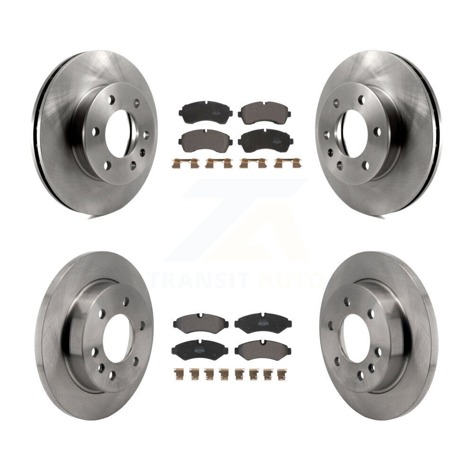 Front Rear Brake Rotors & Semi-Metallic Pad Kit For Mercedes-Benz Sprinter 2500 3500 4500 K8F-103979