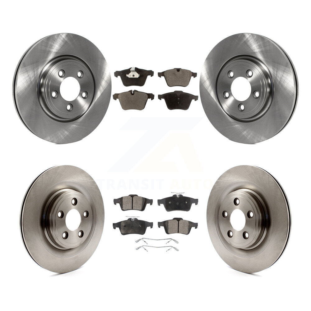 Front Rear Disc Brake Rotors And Semi-Metallic Pads Kit For Jaguar XF K8F-103981