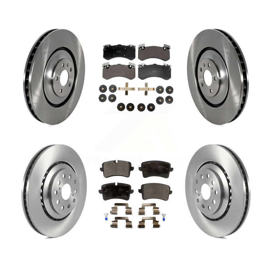 Front Rear Disc Brake Rotors And Semi-Metallic Pads Kit For Audi S8 S7 K8F-103983
