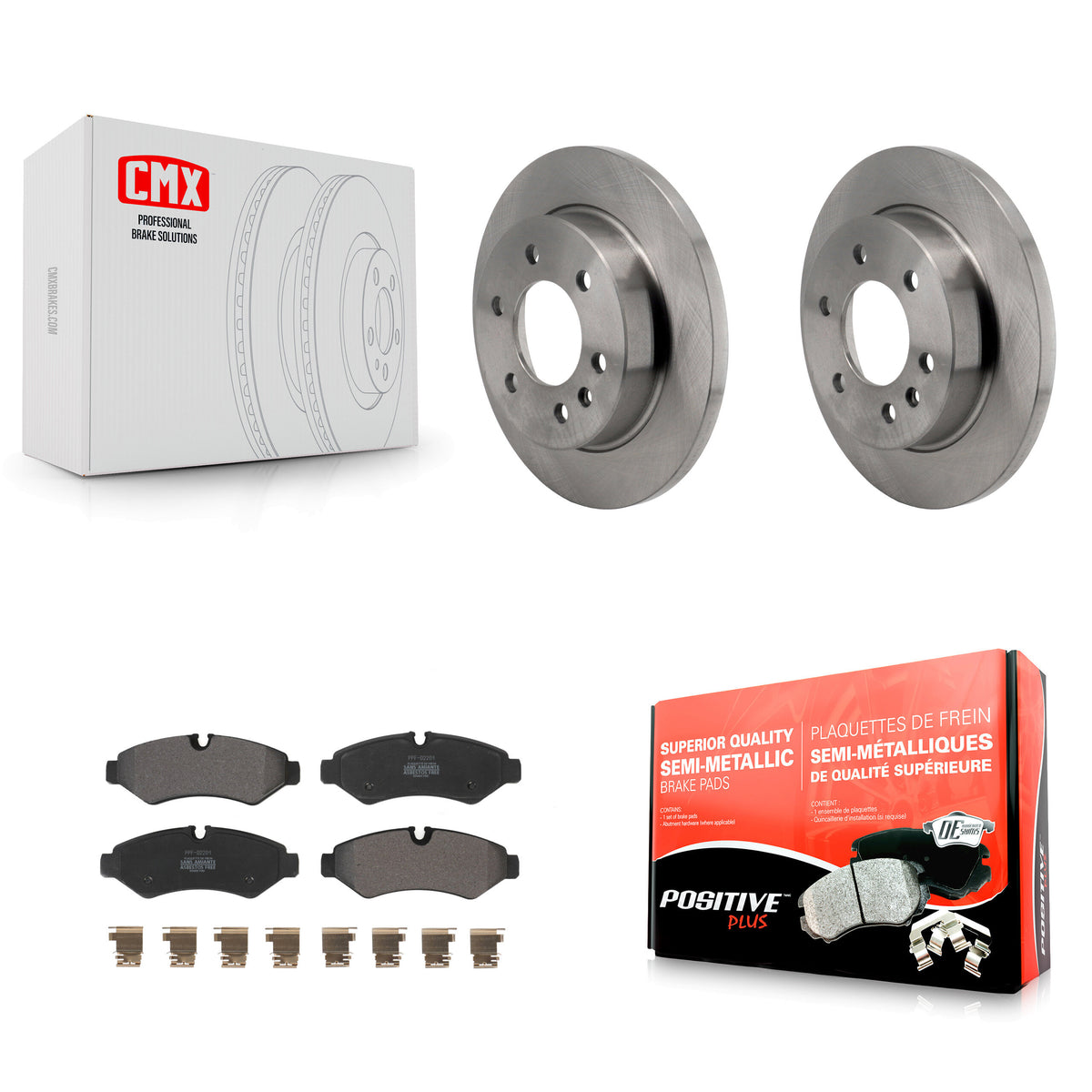 Rear Brake Rotor & Semi-Metallic Pad Kit For Mercedes-Benz Sprinter 2500 3500 4500 3500XD K8F-103985